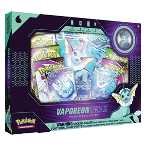 Pokemon Vaporeon VMAX Premium Kollektion EU Version Englisch Differenzbesteuert B44 Sticker back+glue left