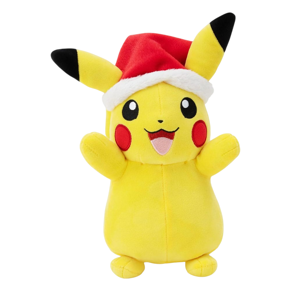 Pokemon Plüschtier Winter Pikachu mit Weihnachtsmütze 20 cm